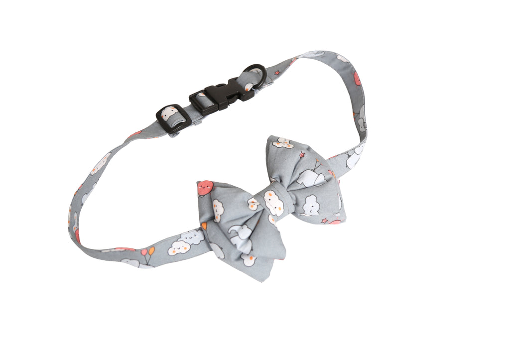The Happy Clouds Bow & Collar Set