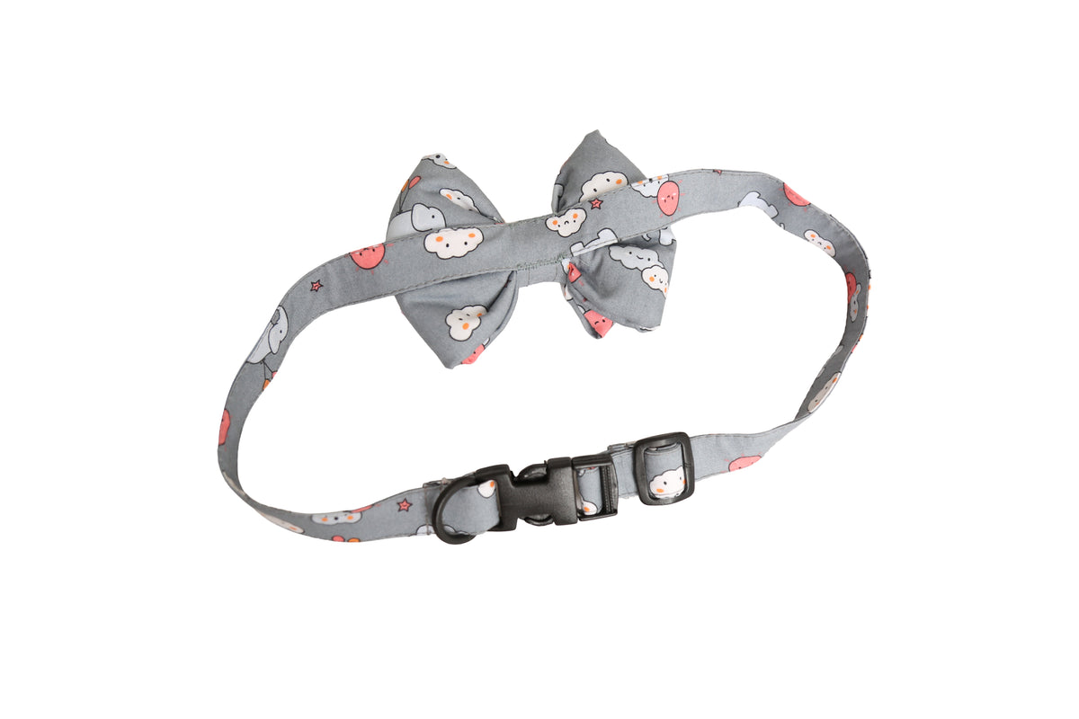 The Happy Clouds Bow & Collar Set