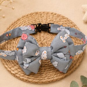 The Happy Clouds Bow & Collar Set