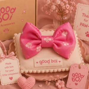 The Pink Clover Brocade Bow